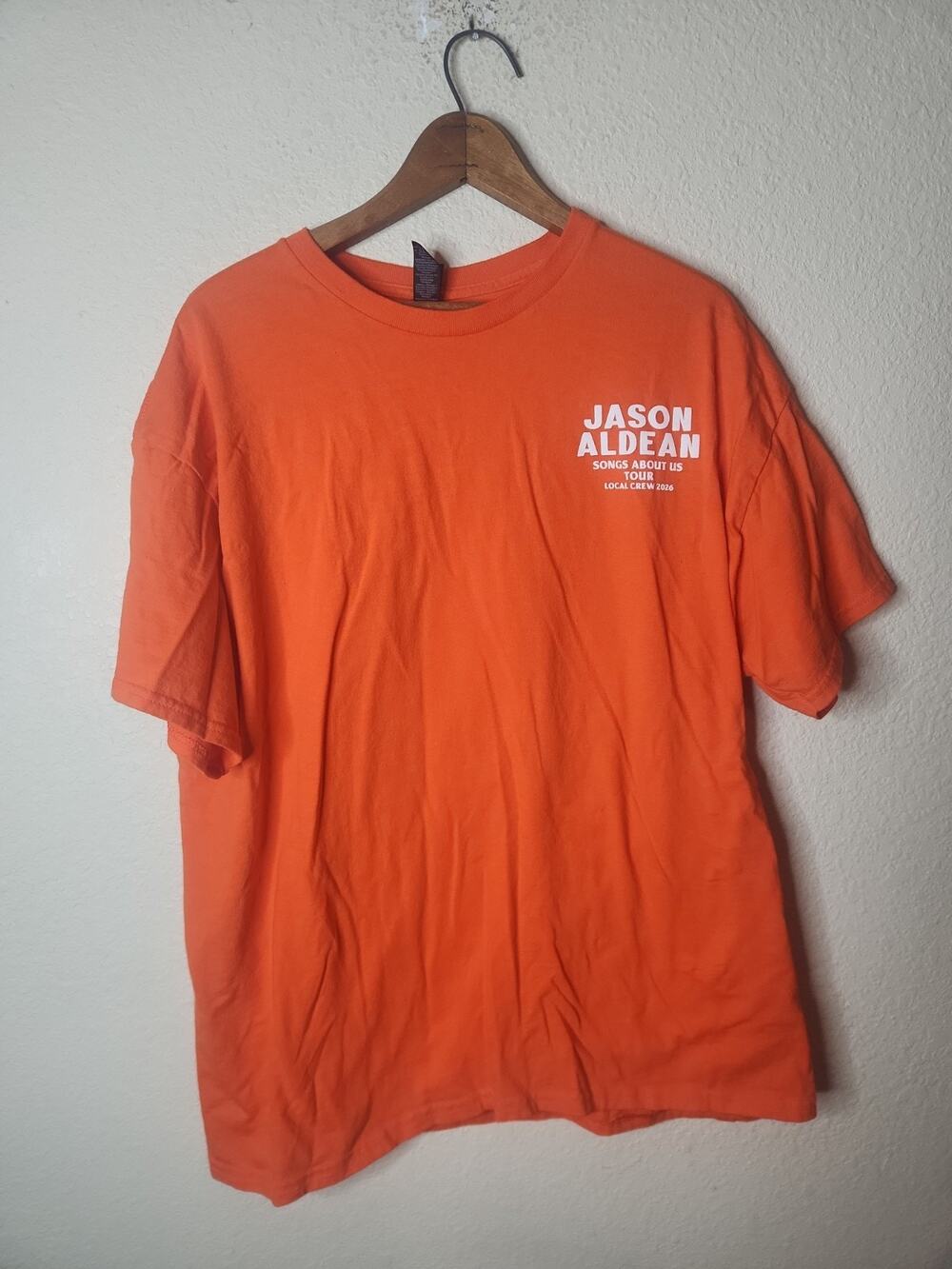 Jason Aldean Songs About Us Backstage Local Crew Shirt Size XL COUNTRY